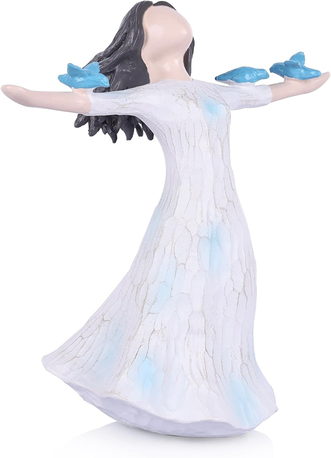 Angel Figurine with 3 Blue Birds – 7.3
